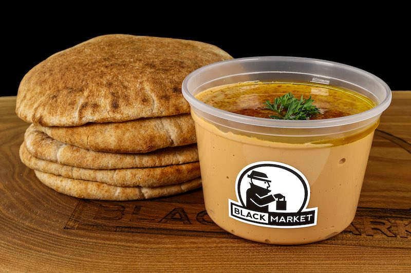 Roasted Red Pepper Hummus + 6 Pack of Whole Wheat Pitas