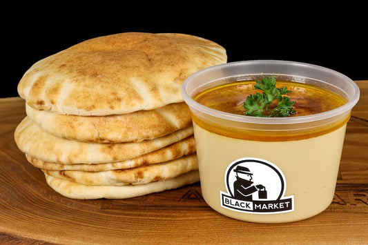 5. Hummus + 6 Pack of White Pitas