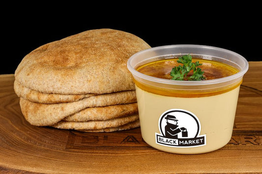 7. Hummus + 6 Pack of Whole Wheat Pitas